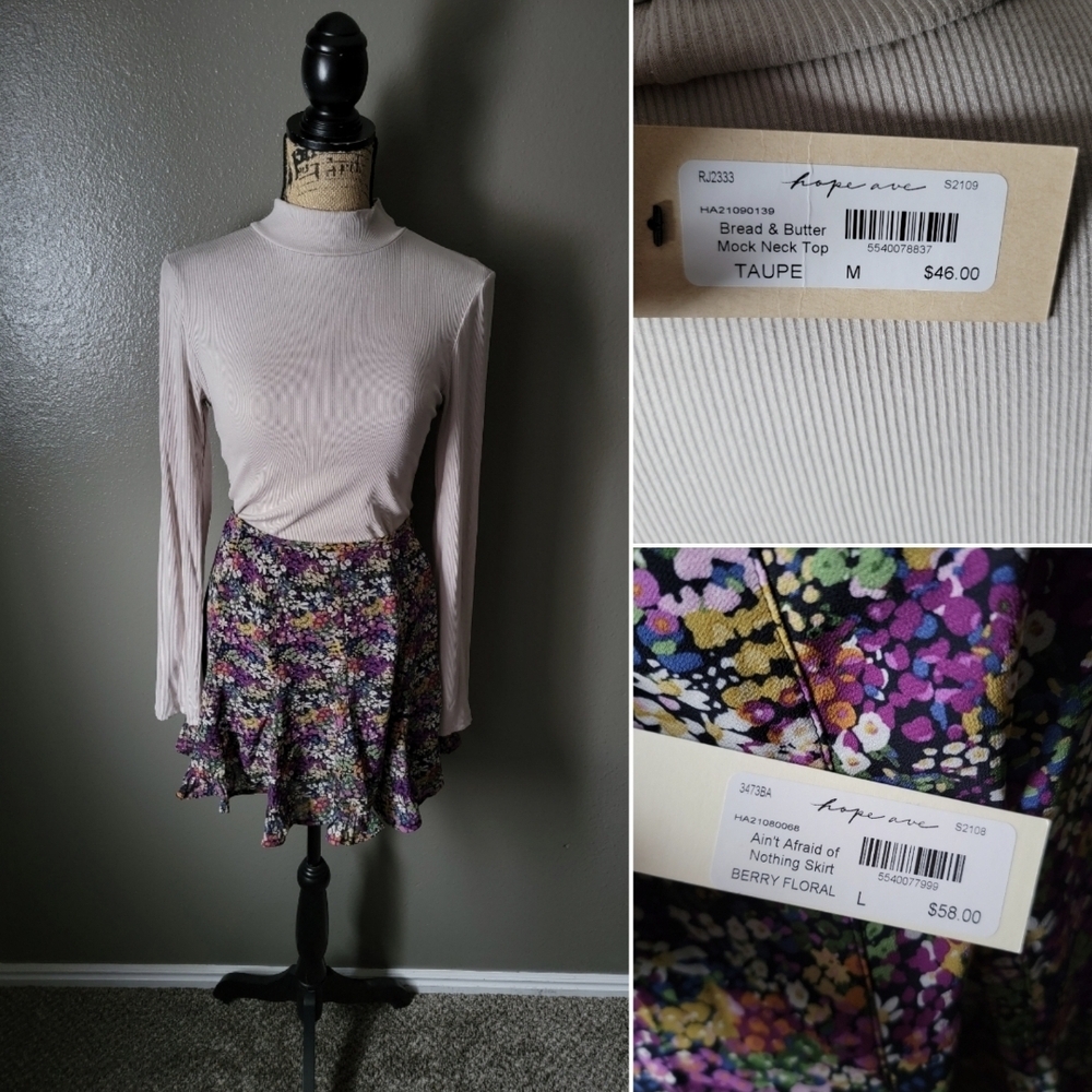 Apt. 9 Multicolor Floral Skater Skirt
